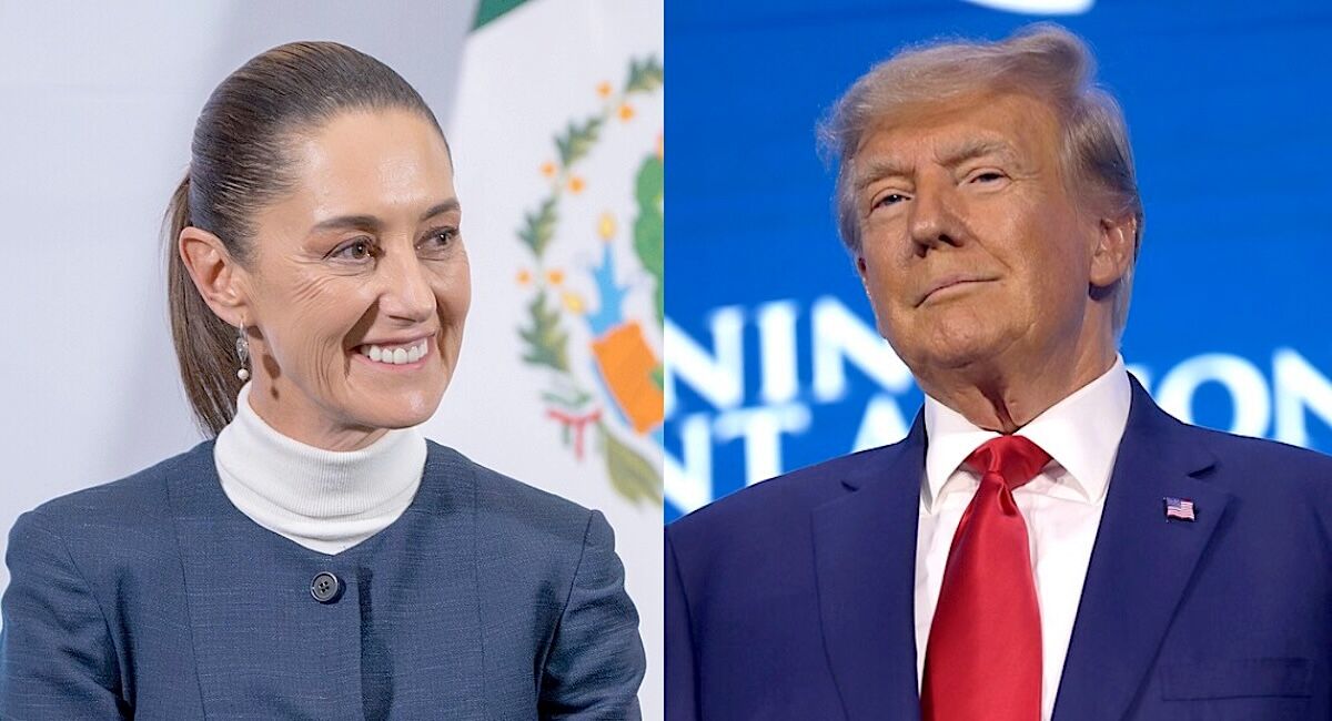 Mexican President Claudia Sheinbaum and Donald Trump